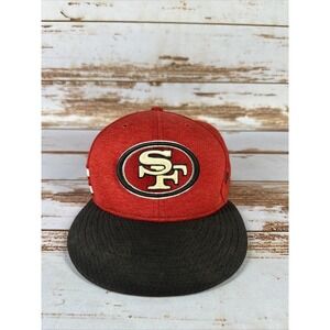 San Francisco 49ers New Era 59FIFTY Fitted Cap Red Hat 7 1/4 Used